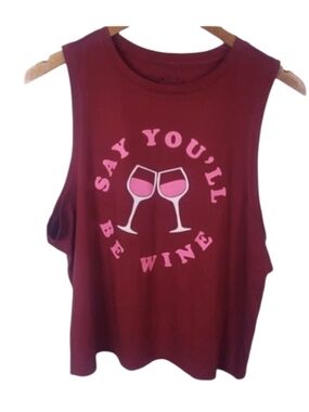 Fifth Sun Say You'll Be Wine Tank Top